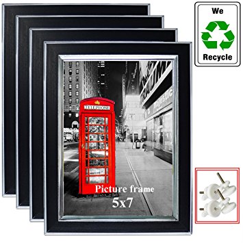 Amazing Roo 5x7 Multi Picture Frames Collage Photo Frame Wall Set of 4
