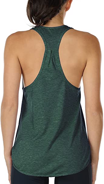 icyzone Workout Tank Tops for Women - Athletic Yoga Tops, Racerback Running Tank Top