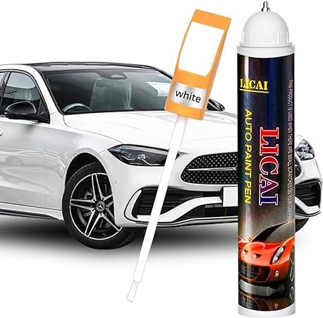 Touch Up Paint for Cars, Car Touch Up Paint Fill Paint Pen, Automotive Paint, Car Scratch Repair Pen,Car Remover Scratch Repair Paint Pen White Painting Pen for Erase Car Scratches (White)