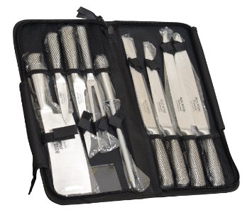 Ross Henery Professional Knives, Eclipse Premium Stainless Steel 9 Piece Chefs Knife Set in Case