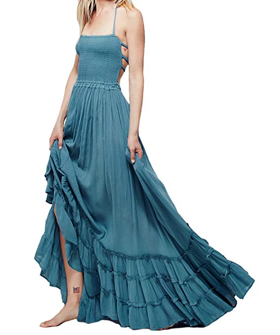 CA Mode Womens Halter Bridesmaid Evening Formal Gown Prom Maxi Long Dress