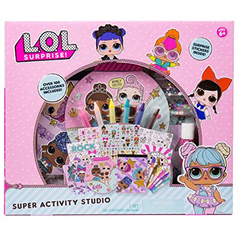 L.O.L. Surprise! Super Activity Set Studio by Horizon Group USA, Sketch & Create with Stickers & Gemstones, Multicolor