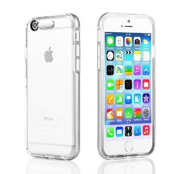 iPhone 6s6 Case Ultra Slim Case Cover with Transparent TPU Soft Back Case  Silver PC Bumper Frame Case for iPhone 6s6 47 inch