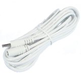 Hanvex 12 ft 13mm DC Power Extension Cable for Foscam Agasio Tenvis Loftek Wireless IP Camera White