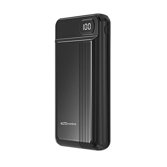 Portronics Indo 20D POR-294 20000mAH Lithium Polymer Power Bank (Black)