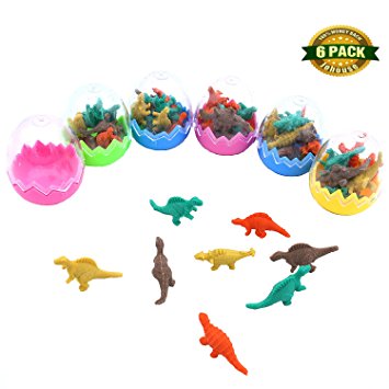 Mini Dinosaur Erasers, Pencil Erasers Educational Dinosaur Animal Toys for Children Thanksgiving Day Christmas Present, 48 PCS