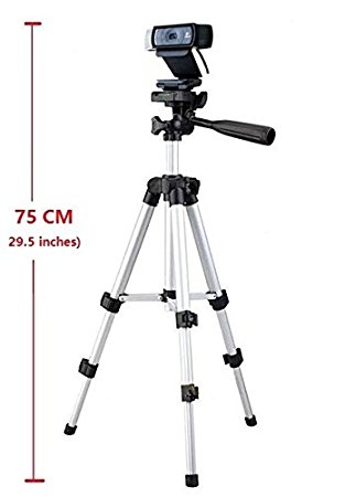 Medium Camera Tripod Mount Holder Stand for Logitech Webcam C930 C920 C615-Silver