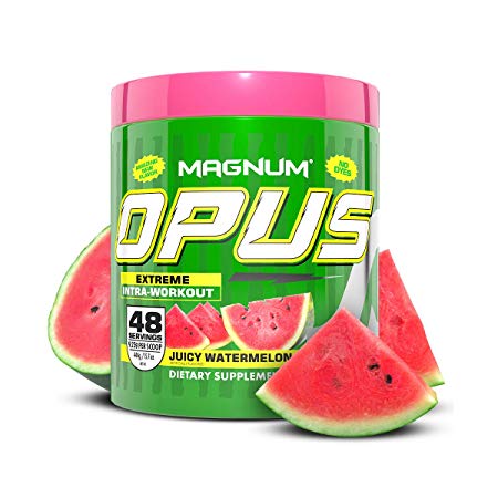 Magnum Nutraceuticals Opus Intra-Workout - 48 Servings - Stimulant-Free Pre/Intra-Workout - More Energy - Muscle Growth - Delicious Flavor (Juicy Watermelon)