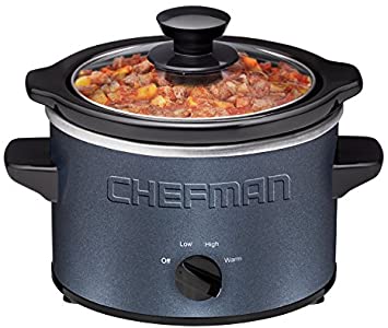 Chefman RJ15-15-Grey Slow Cooker, 1.5 quart, Grey