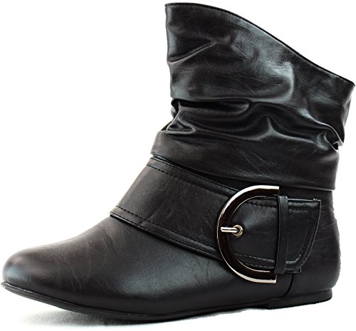 Women's Ankle Booties Buckle Buckle Slouch Flat Heel Strap Fashion Shoes