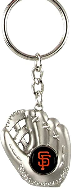 aminco San Francisco Giants - MLB Silver Baseball Glove Keychain