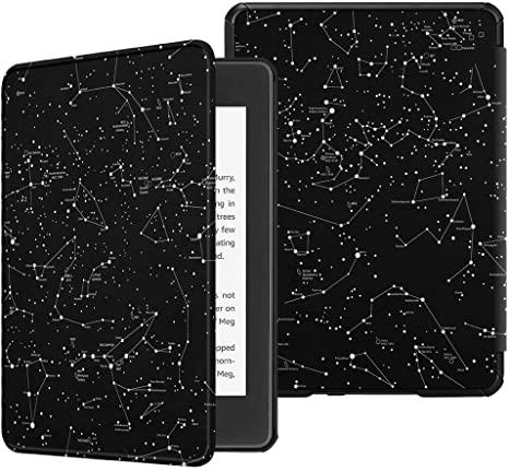 Fintie Slimshell Case for All-New Kindle Paperwhite (10th Generation, 2018 Release) - Premium Lightweight PU Leather Cover with Auto Sleep/Wake for Amazon Kindle Paperwhite E-Reader, Constellation