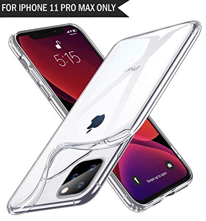 DN-Alive Clear Case For Apple iPhone 11 Pro Max 6.5'' Shock-Absorption Protective Gel Bumper Cover for (iPhone 11 Pro Max, Clear)