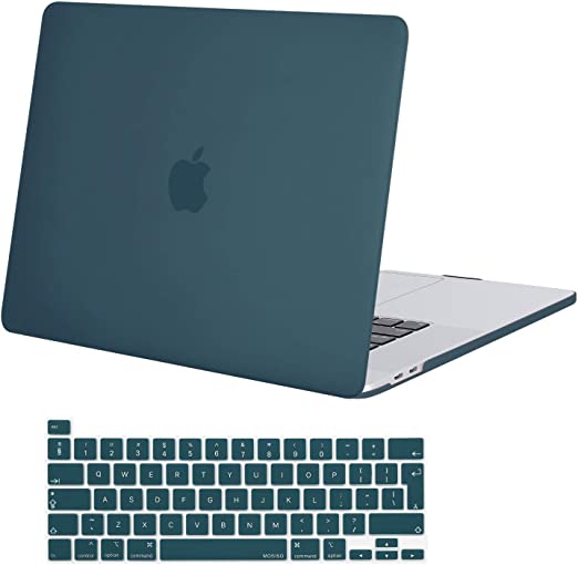 MOSISO MacBook Pro 16 inch Case 2020 2019 Release A2141 with Touch Bar & Touch ID, Ultra Slim Protective Plastic Hard Shell Case & Keyboard Cover Compatible with MacBook Pro 16 inch, Deep Teal