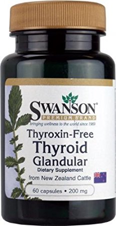 Thyroid Glandular (Thyroxin-Free) 200 mg 60 Caps