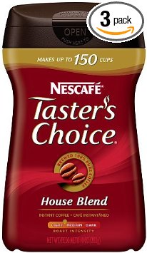 Nescafe Taster's Choice Original House Blend Instant Coffee, 10-Ounce Canisters (Pack of 3)