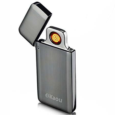 DIKAOU USB Portable Mini Electronic Rechargeable Lighters Windproof Electronic Flameless Lighter