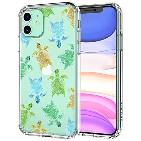 MOSNOVO iPhone 11 Case, Sea Turtle Pattern Clear Design Transparent Plastic Hard Back Case with TPU Bumper Protective Case Cover for Apple iPhone 11 (2019)