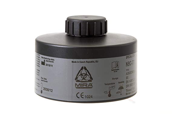 MIRA Multi Gas Vapor Cartridge Respiratory Protection 20 Years Shelf Life CBRN NBC Grade (Mira Filter)
