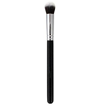 Portable Professional Small Blending Foundation Concealer Cosmetic Brush Silver 01 Rounded