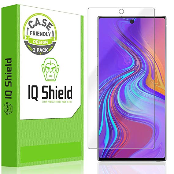 IQ Shield Screen Protector Compatible with Samsung Galaxy Note 10 (6.3 inch Display)(2-Pack)(Case Friendly) LiquidSkin Anti-Bubble Clear Film