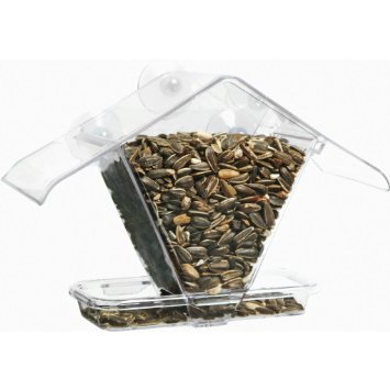 Aspects155 Window Cafe Window Mount Bird Feeder Holds Variety of Seeds and Blends