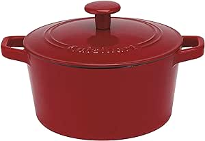 Cuisinart CI630-20CR Chef's Classic Enameled Cast Iron 3-Quart Round Covered Casserole, Cardinal Red