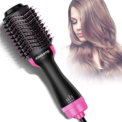 Hair Dryer Brush, Hot Air Brush, JOMARTO Hair Dryer & Volumizer, Hair Styling Tool, Electric Blow Dryer for Straight, Curly, and Wet hair, Ideal Gift