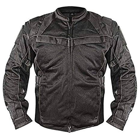 Xelement XS8160 'All Season' Men's Black Tri-Tex/Mesh Jacket - Small