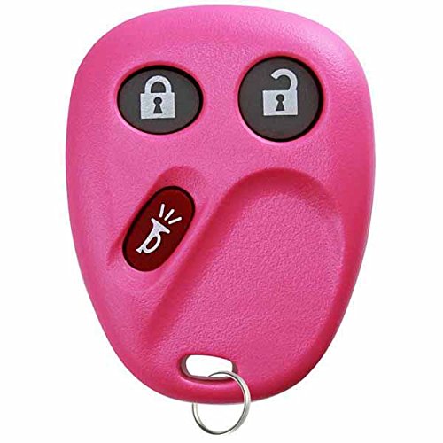 KeylessOption Replacement 3 Button Keyless Entry Remote Control Key Fob -Pink