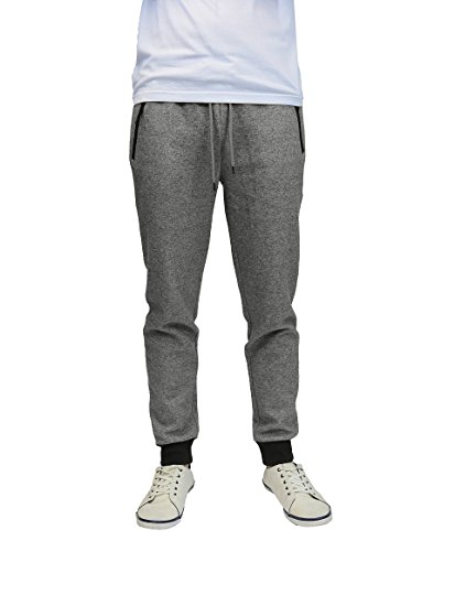 Galaxy by Harvic Men's Marled Tech Fleece Joggers