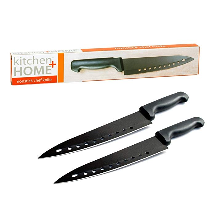 Kitchen   Home Non Stick Sushi Knife - 8 inch Stainless Steel Non Stick Multipurpose Chef Knife - 2 Pack