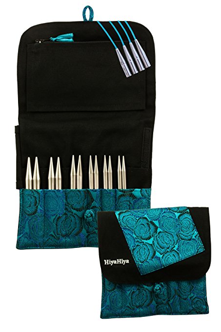HiyaHiya Interchangeable 5-inch (13cm) Sharp Steel Knitting Needle Set; Large Tip Sizes (US 9-15) HISSTINKIT5LG