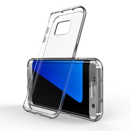 Galaxy S7 Edge Case, EasyAcc Samsung Galaxy S7 Edge Transparent Crystal Clear Case Protector Cover Soft TPU Edge   Hard Back Panel Shockproof Scratch Resistant for Samsung Galaxy S7 Edge