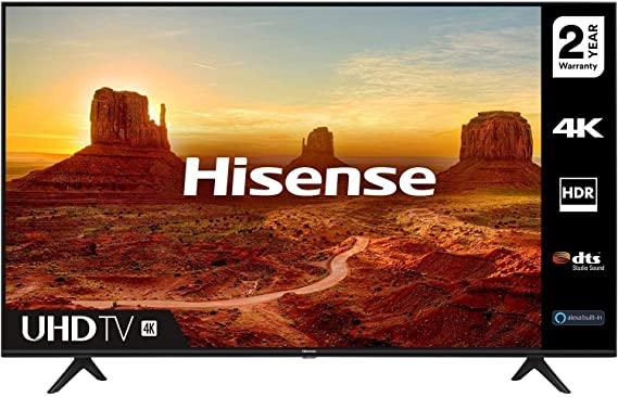 HISENSE 50A7100FTUK 50-inch 4K UHD HDR Smart TV with Freeview play, and Alexa Built-in (2020 series)