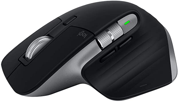 Logitech MX Master 3 Advanced Wireless Mouse for Mac, Ultrafast Scrolling, Use on Any Surface, Ergonomic, 4000 DPI, Customisation, USB-C, Bluetooth, USB, Apple Mac - Space Grey