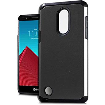 Phone Case for Tracfone LG Rebel 3 Prepaid Smartphone, Rubberized Hard Dual Layer Cover Case (Black)