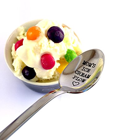 Spoon-Mom's Ice Cream Plow by Weenca-Engraved Spoon-Gifts for Mom