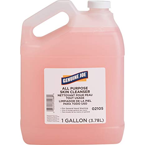 Genuine Joe Liquid Hand Soap Skin Conditioner, 1 Gallon Bottle, Pink