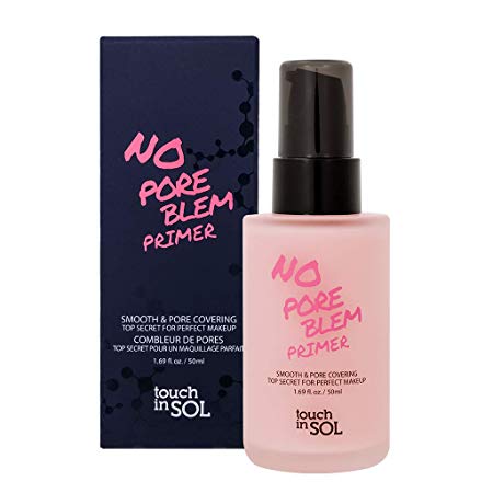 TOUCH IN SOL No Pore Blem Primer 50ml - Face Makeup Primer, Big Pores Perfect Cover, Skin Flawless and Glowing, Instantly Smoothes Lines, Long Lasting Makeup's Staying