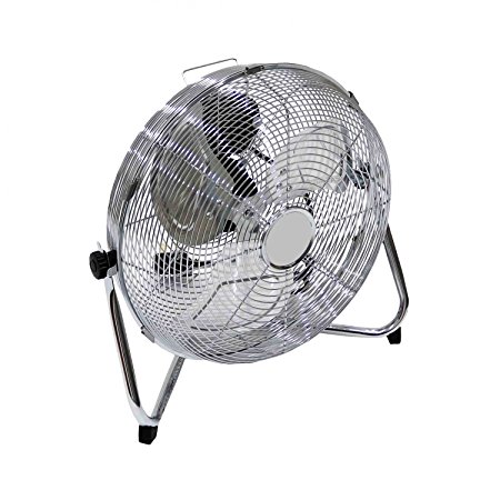 Oypla Electrical 14" Inch Chrome 3 Speed Floor Standing Gym Fan Hydroponic