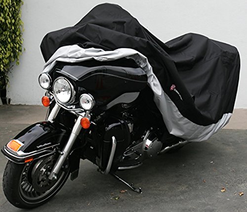 Premium Heavy Duty Motorcycle cover (XXL) with cable & lock. Fits up to 108" length Large cruiser, Tourer, Chopper.