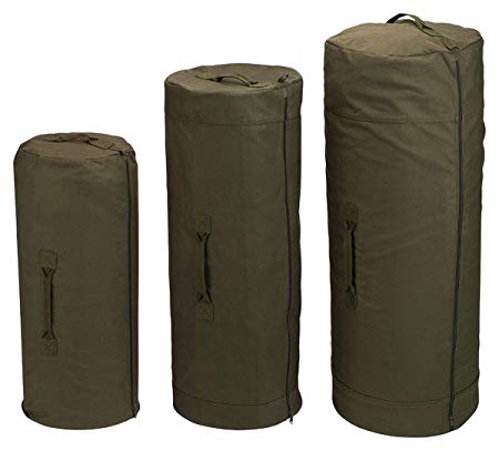 Rothco Canvas Duffle Bag with Side Zipper