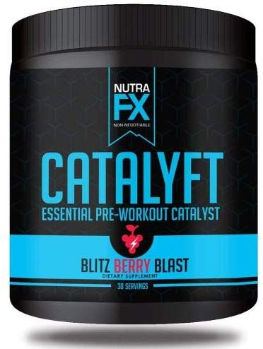 NUTRAFX Sports Nutrition-CATALYFT | Preworkout Powder | Energize and Focus for Optimum Ripped Pumps That Keep Your fire lit All Day. | 30 Servings for Men and Women. (Blitz Berry Blast)