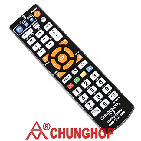 Chunghop Universal IR Learning Remote Control for TV with Learn Function for smart TV CBL DVD SAT in 3 Devices Original L336