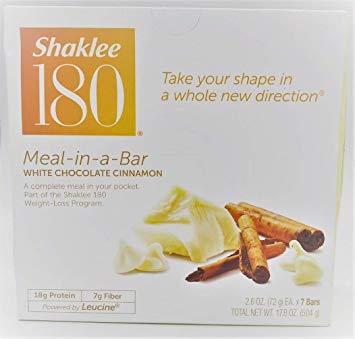 Shaklee 180 Meal-in-a-bar white chocolate cinnamon 7 bars