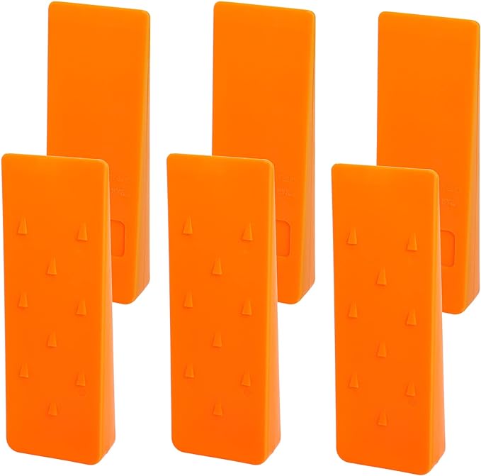 Felling Wedges for Tree Cutting with Spikes - 8" ABS Plastic Wood Splitting Wedge Set for Outdoor Logging Supplies Tools and Chainsaw Accessories(6 Packs)