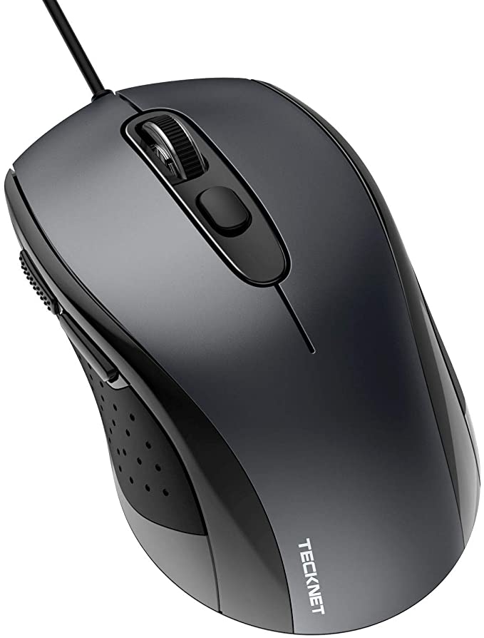 TECKNET Wired Mouse, 2.4G Wired Ergonomic Mouse, 3,600DPI 4 Adjustable Levels, Ergonomic Computer Mouse for Windows XP/Vista / Win7 / Win8 / Win8.1 / Win10