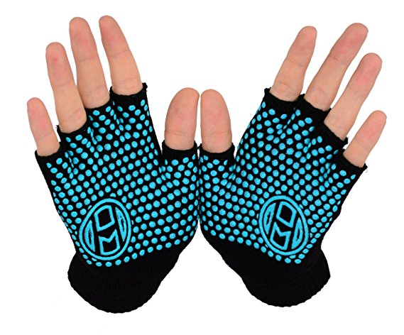 Mato & Hash Yoga Pilates Fingerless Exercise Grip Gloves