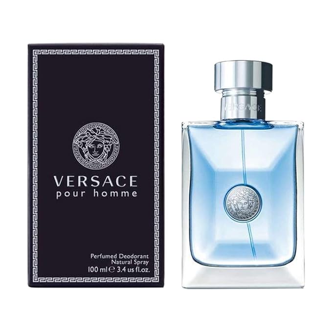 VERSACE Pour Homme Perfumed Deodorant Spray, 3.4 Ounce